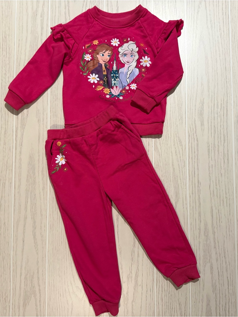 Disney x PatPat Frozen Anna Elsa Toddler Girls 3Y Sweatshirt Jogger 2-Piece Set